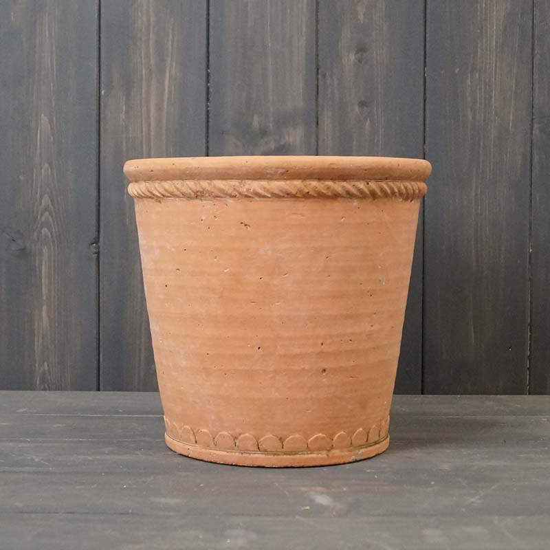Terracotta Tapered Cement Pot (D20cm) detail page